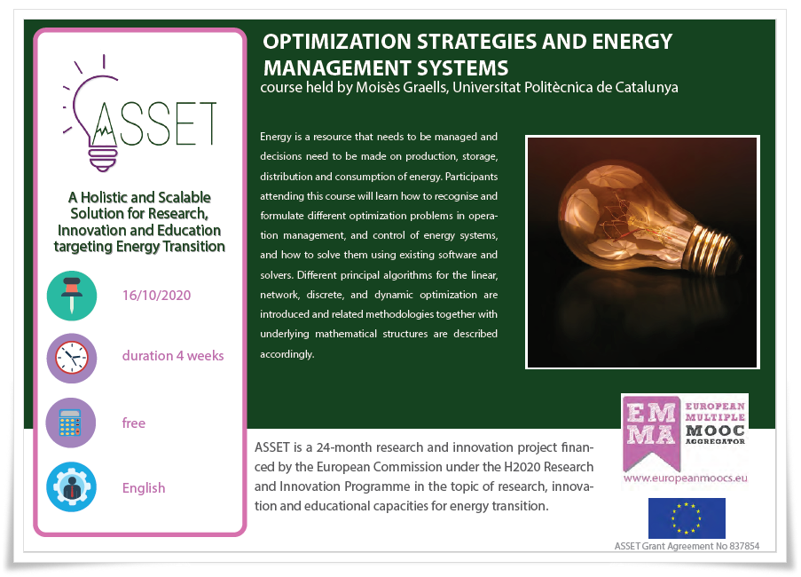 Optimization Strategies and Energy Management Systems
